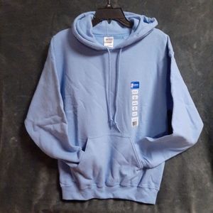 Gildan Pull-Over Hoodie, Size M Color Blue